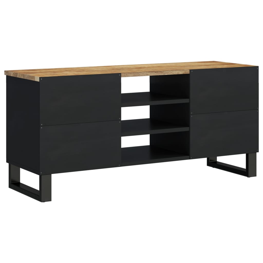 tömör mangó- és szerelt fa TV-szekrény 100 x 33 x 46 cm