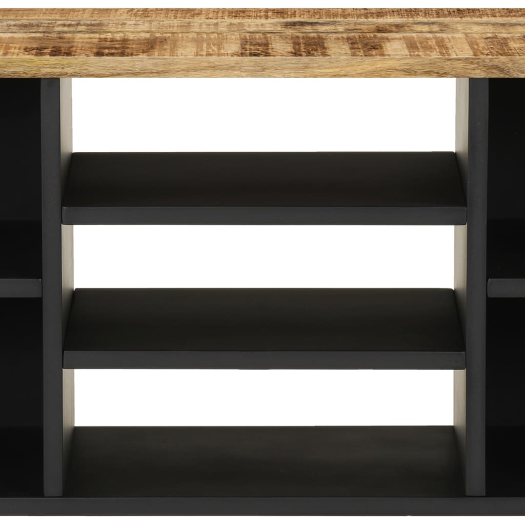 tömör mangó- és szerelt fa TV-szekrény 100 x 33 x 46 cm