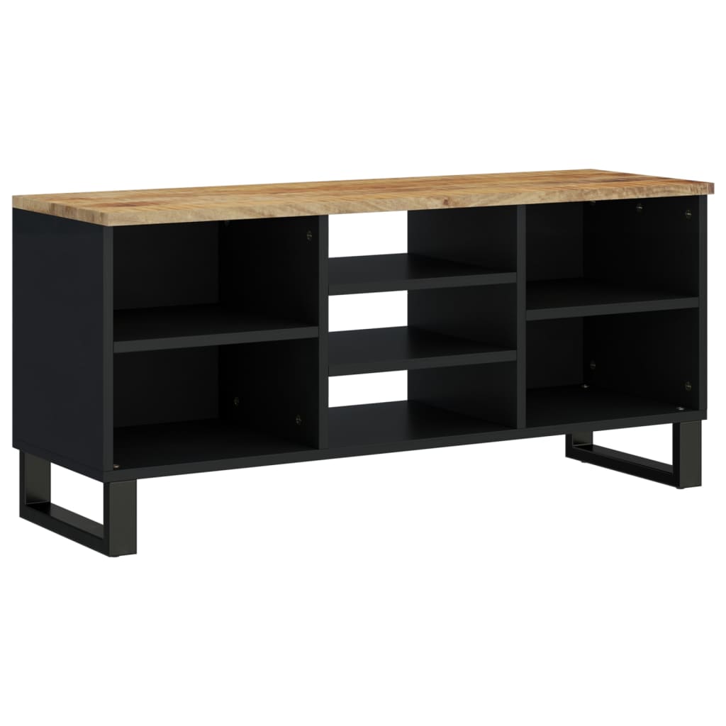 tömör mangó- és szerelt fa TV-szekrény 100 x 33 x 46 cm