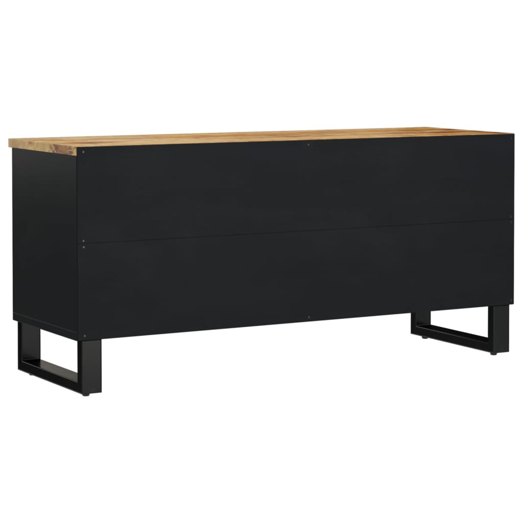 tömör mangófa és szerelt fa TV-szekrény 100 x 33 x 46 cm