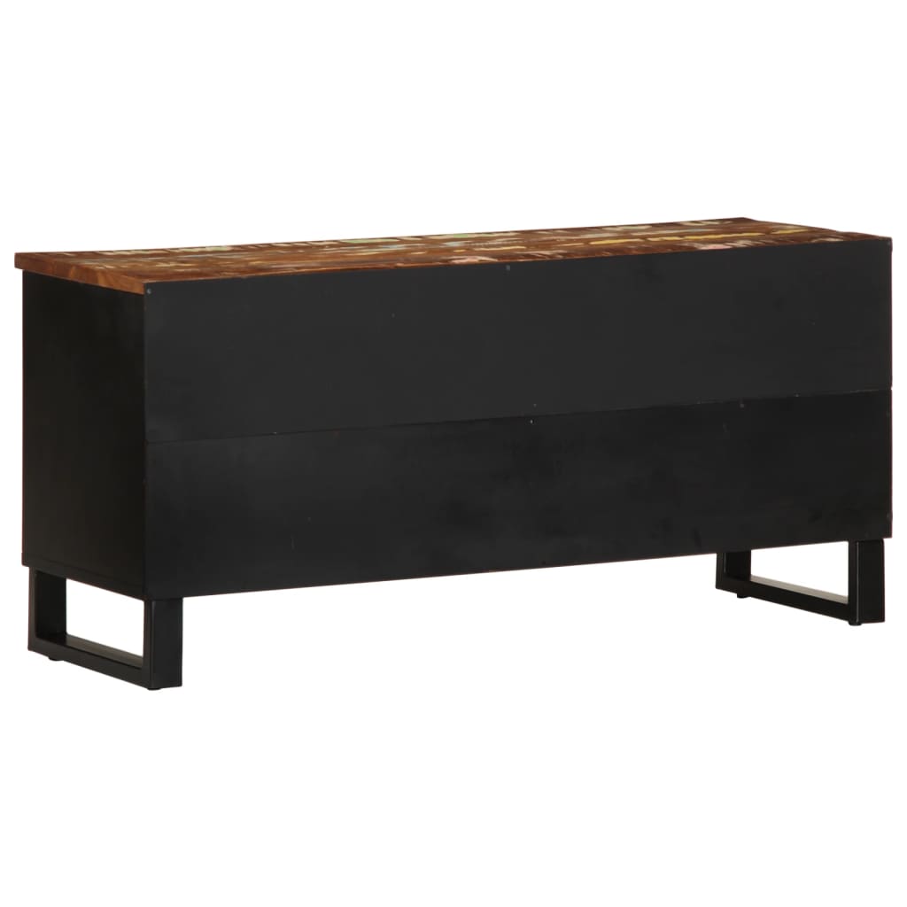 tömör újrahasznosított és szerelt fa TV-szekrény 100x33x46 cm