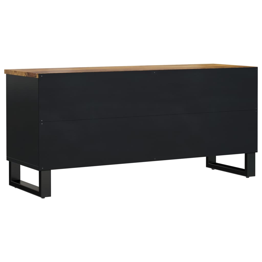 tömör mangófa és szerelt fa TV-szekrény 100 x 33 x 46 cm