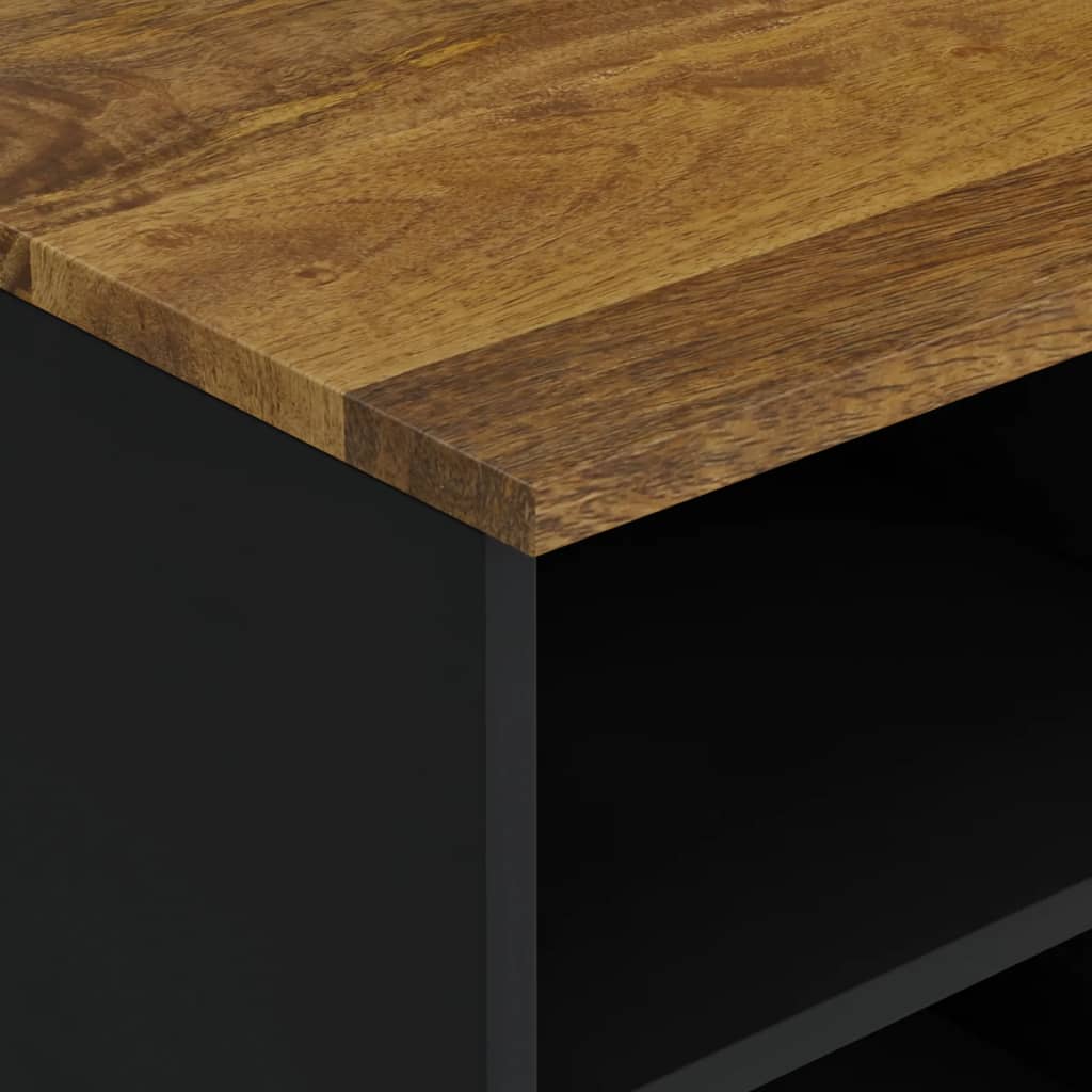 tömör mangófa és szerelt fa TV-szekrény 100 x 33 x 46 cm