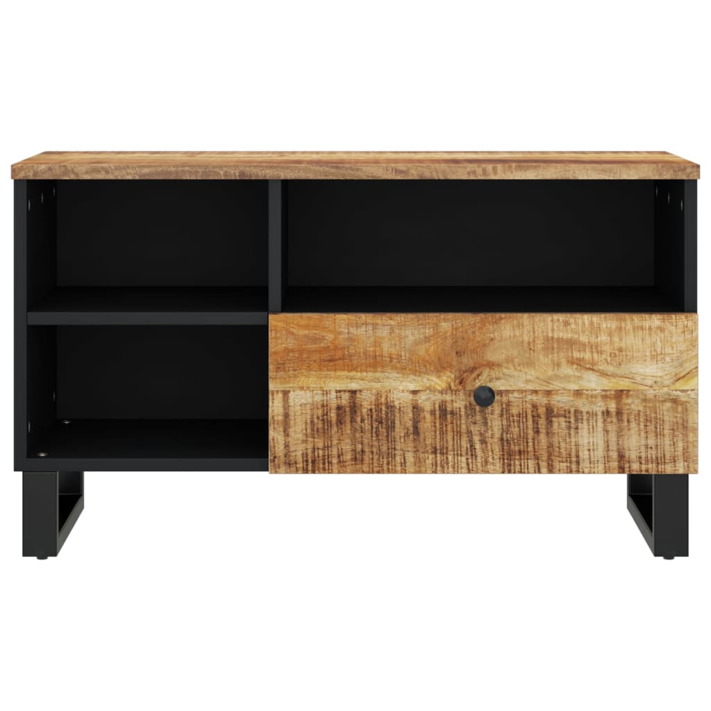 tömör mangó- és szerelt fa TV-szekrény 80 x 33 x 46 cm