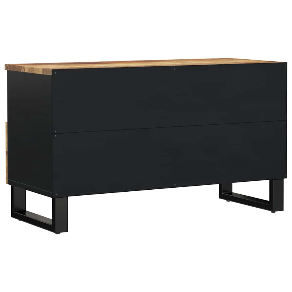 tömör mangó- és szerelt fa TV-szekrény 80 x 33 x 46 cm