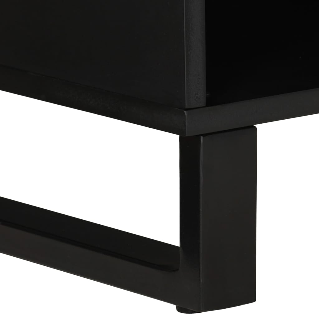 tömör mangó- és szerelt fa TV-szekrény 80 x 33 x 46 cm