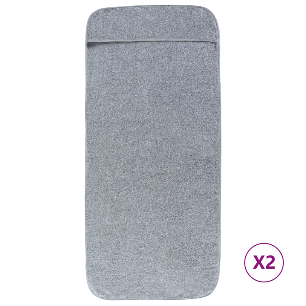 2 db szürke 400 GSM szövet strandtörölköző 60 x 135 cm