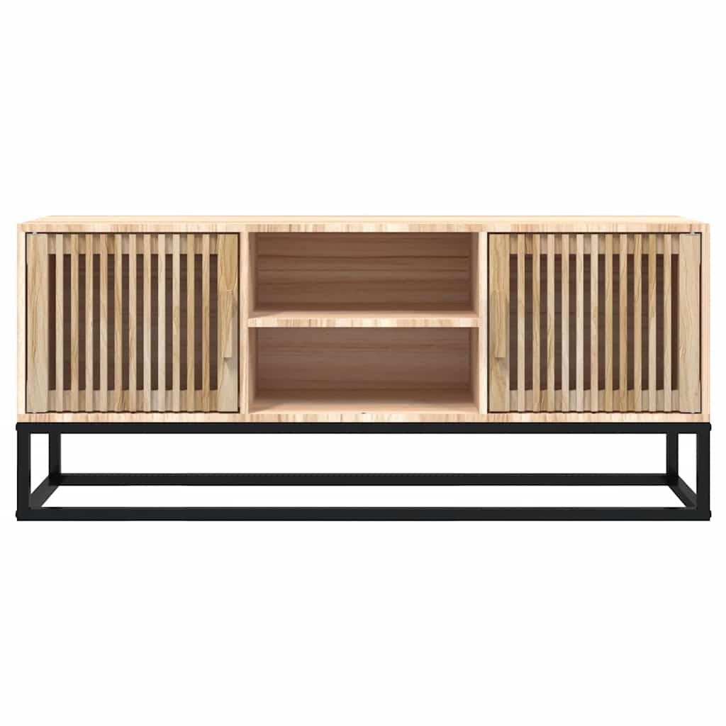 szerelt fa és vas TV-szekrény 105x30x45 cm