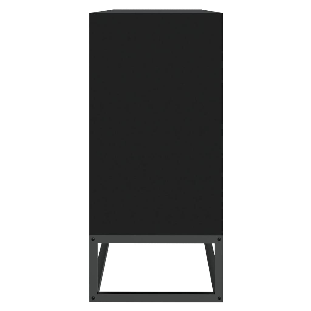 fekete szerelt fa tálalószekrény 105 x 30 x 65 cm