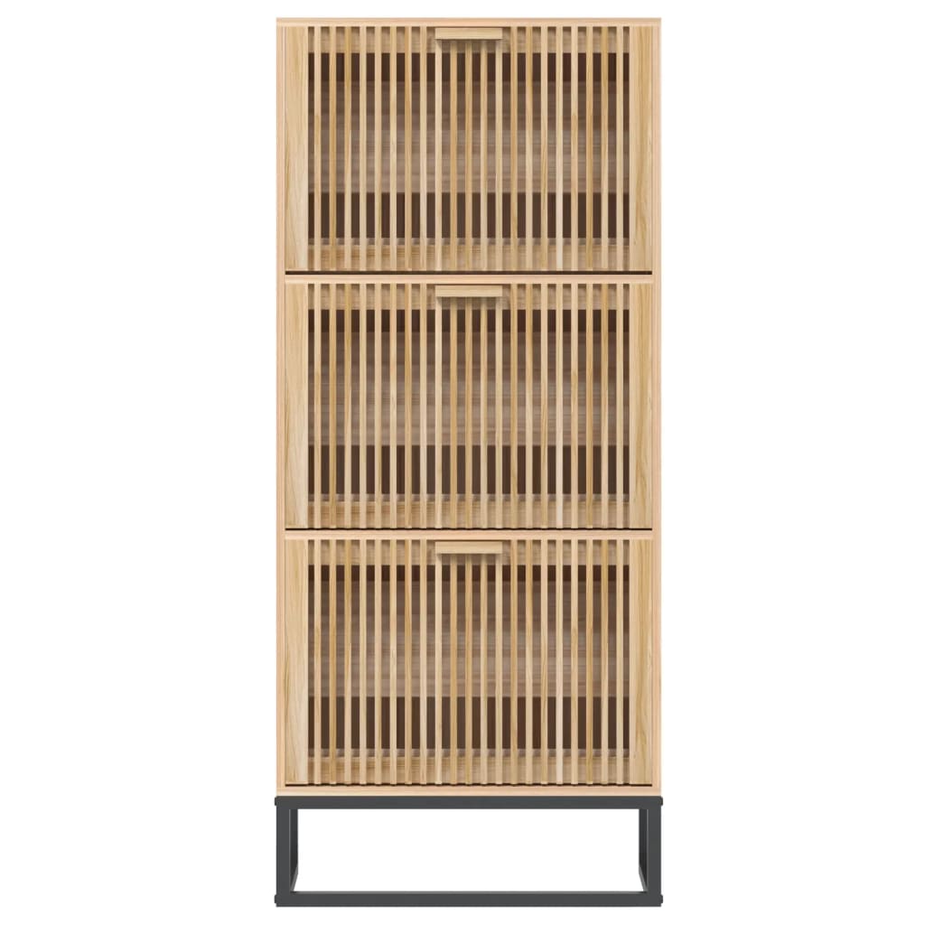 szerelt fa cipőszekrény 52 x 25 x 120 cm