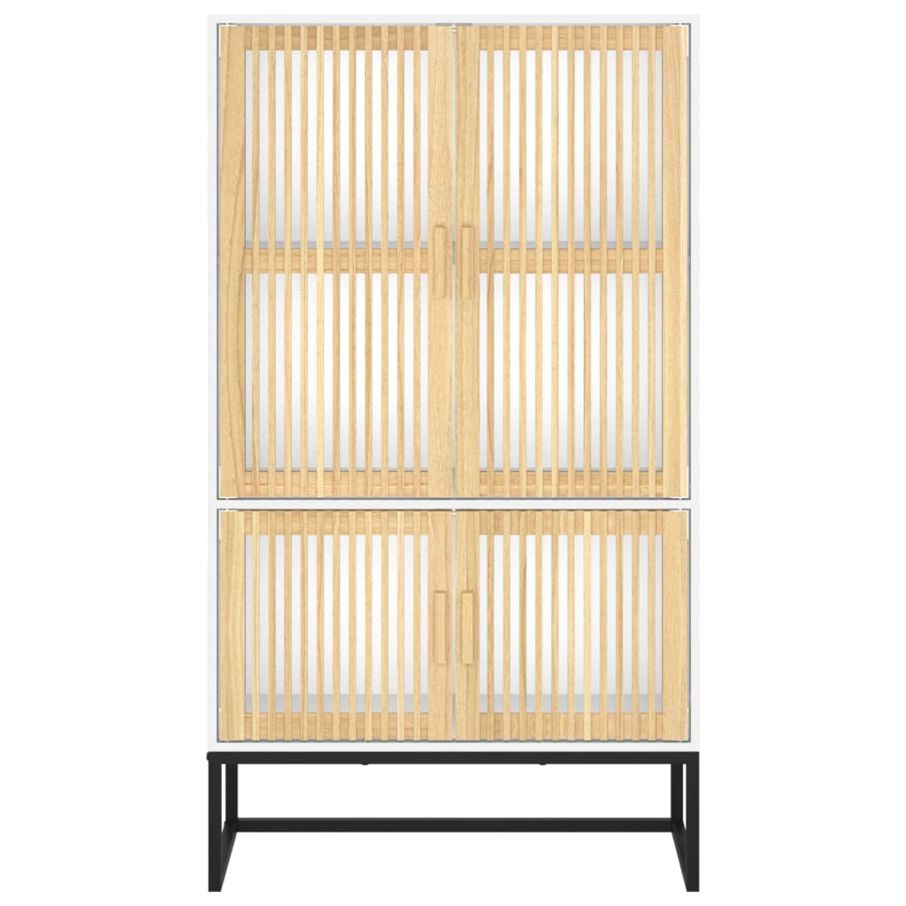 fehér szerelt fa magasszekrény 70 x 35 x 125 cm