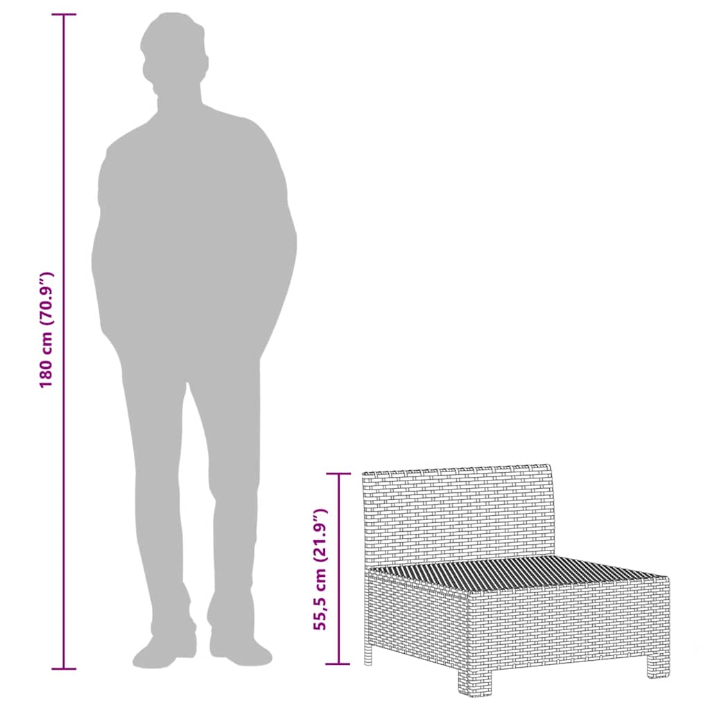 3 részes szürke polyrattan kerti bútor szett párnákkal