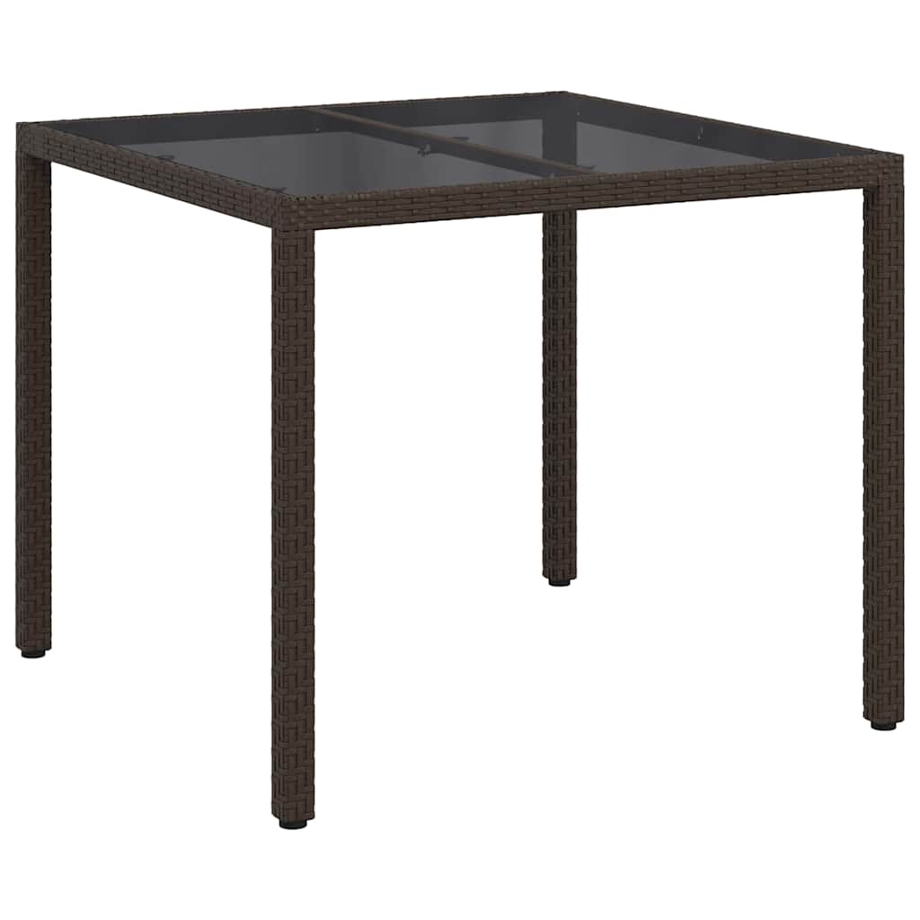 Kerti Étkezőasztal Barna 90 x 90 x 75 cm polirattan
