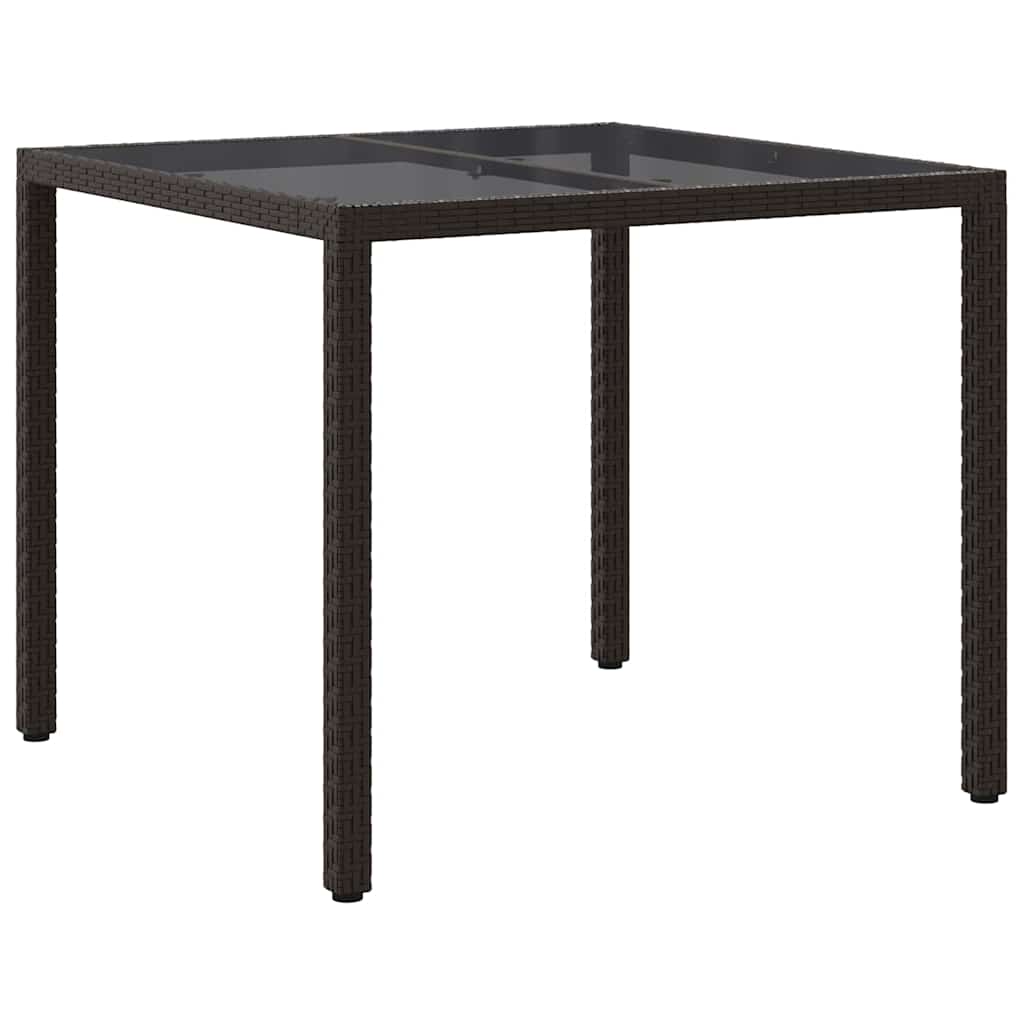 Kerti Étkezőasztal Barna 90 x 90 x 75 cm polirattan