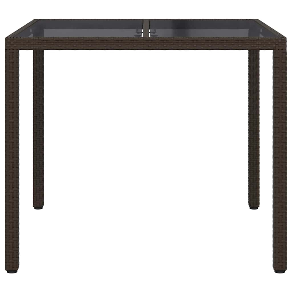 Kerti Étkezőasztal Barna 90 x 90 x 75 cm polirattan