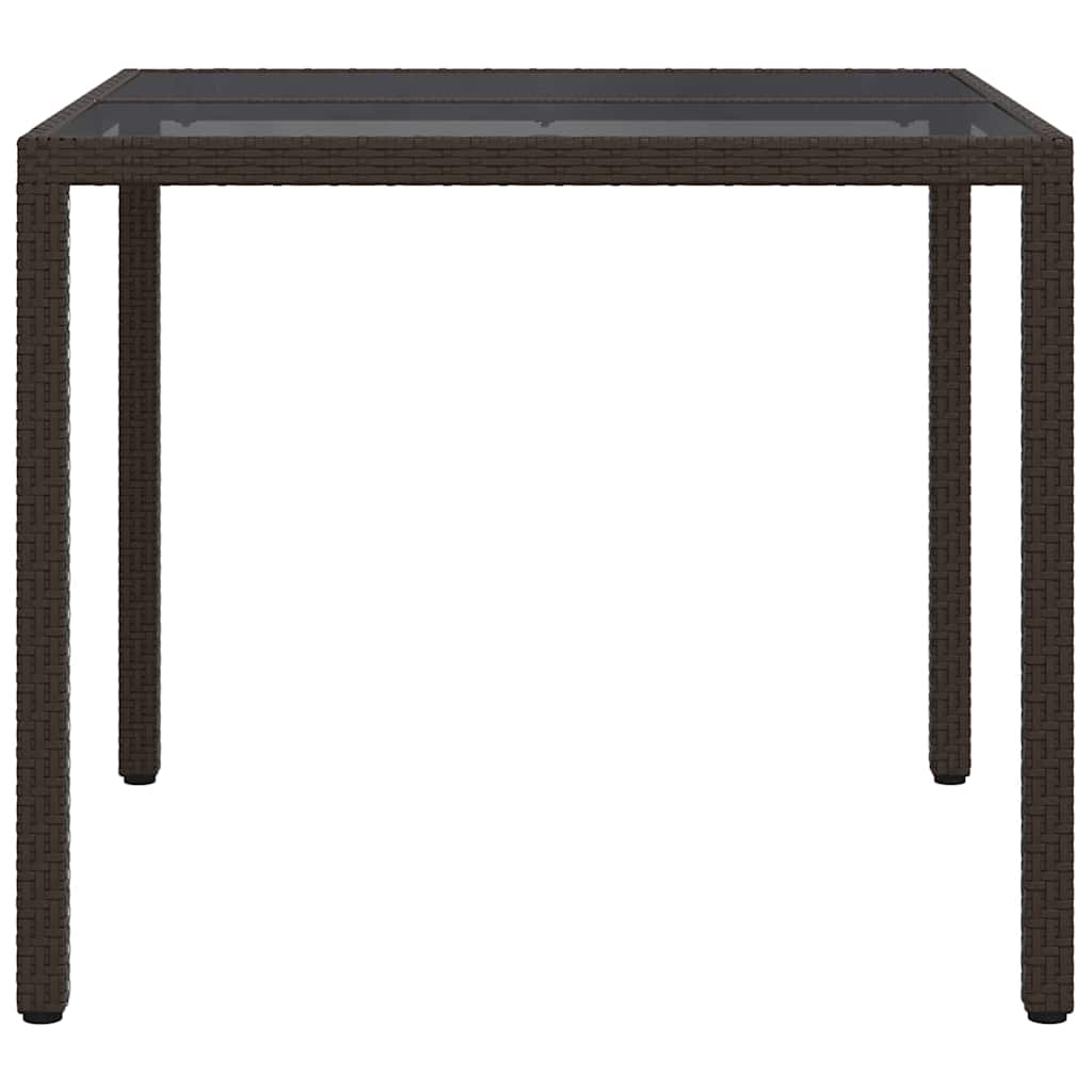 Kerti Étkezőasztal Barna 90 x 90 x 75 cm polirattan