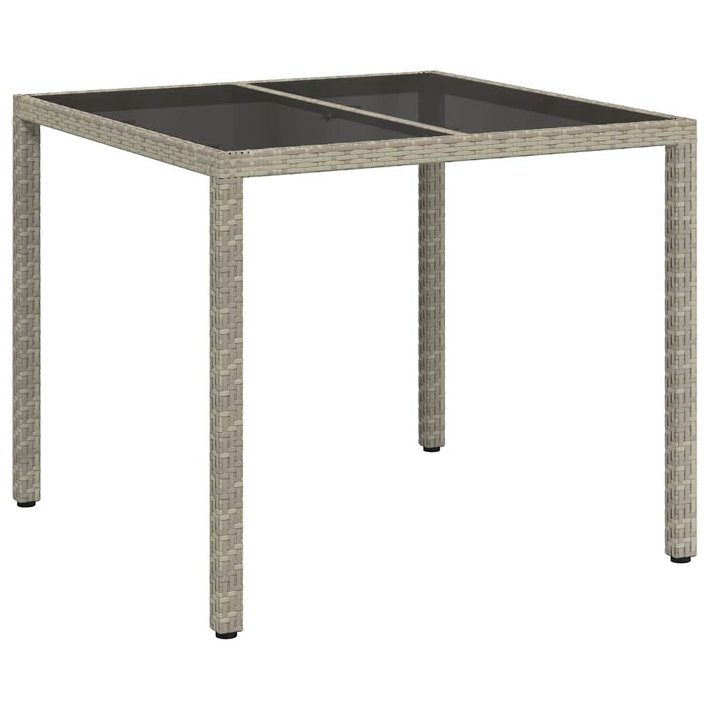 Kerti Étkezőasztal Szürke 90 x 90 x 75 cm polirattan