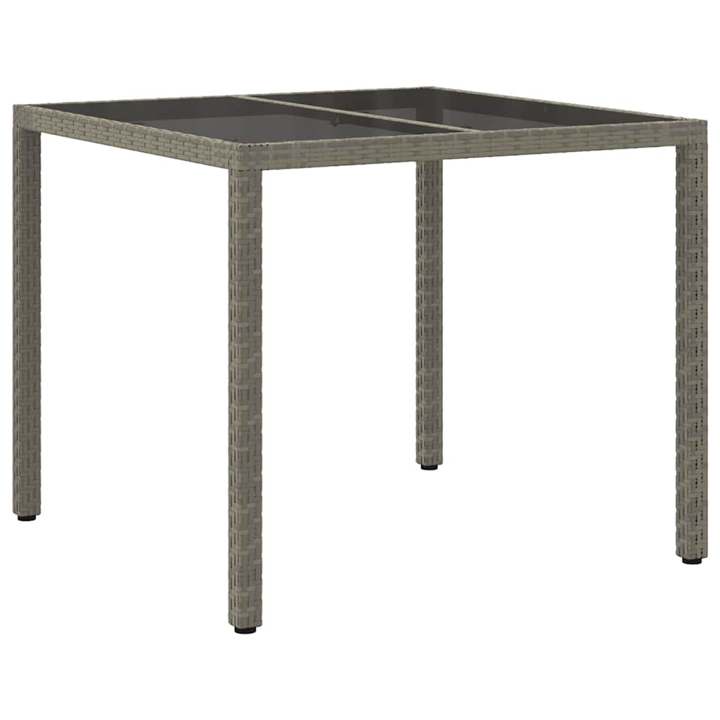 Kerti Étkezőasztal Szürke 90 x 90 x 75 cm polirattan