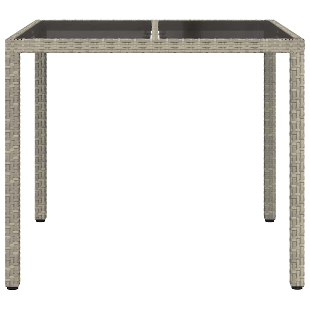 Kerti Étkezőasztal Szürke 90 x 90 x 75 cm polirattan