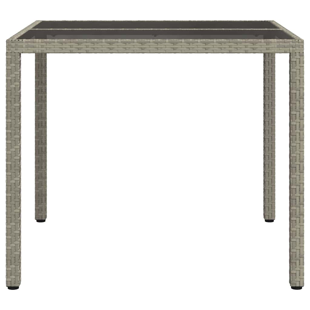Kerti Étkezőasztal Szürke 90 x 90 x 75 cm polirattan