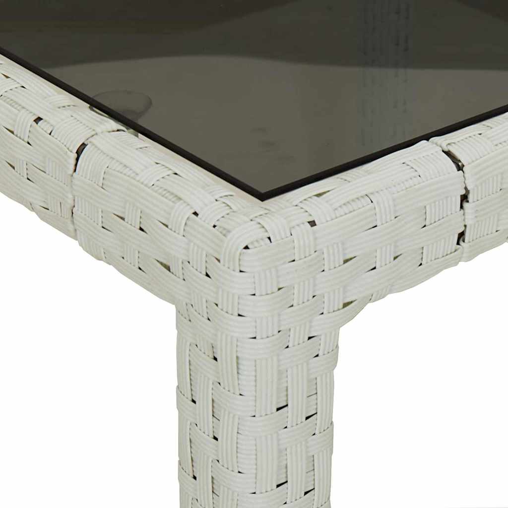 Kerti Asztal Fehér 90 x 90 x 75 cm polirattan