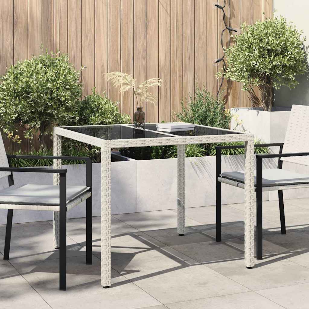 Kerti Asztal Fehér 90 x 90 x 75 cm polirattan