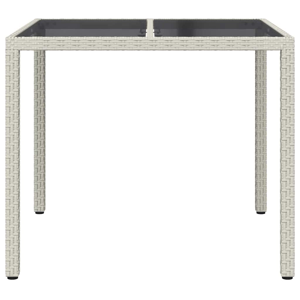 Kerti Asztal Fehér 90 x 90 x 75 cm polirattan