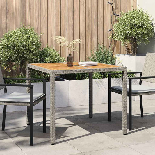 Kerti Asztal Szürke 90 x 90 x 75 cm polirattan