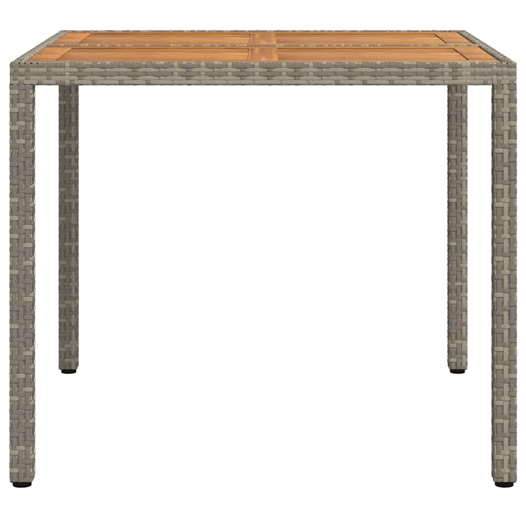 Kerti Asztal Szürke 90 x 90 x 75 cm polirattan