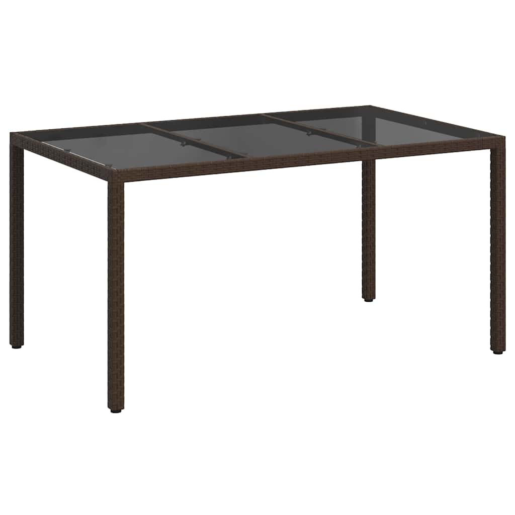 Kerti Asztal Barna 150 x 90 x 75 cm polirattan