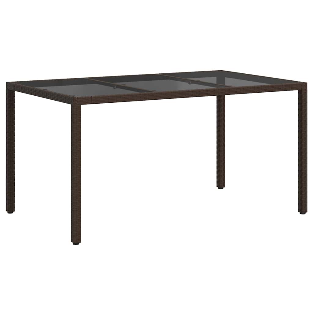 Kerti Asztal Barna 150 x 90 x 75 cm polirattan