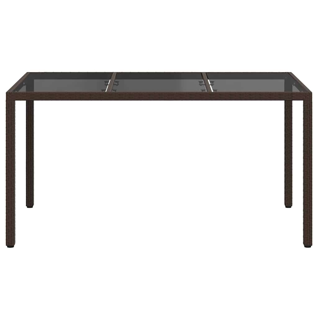 Kerti Asztal Barna 150 x 90 x 75 cm polirattan