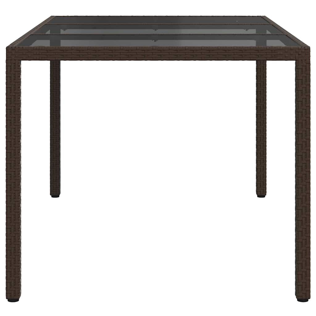 Kerti Asztal Barna 150 x 90 x 75 cm polirattan