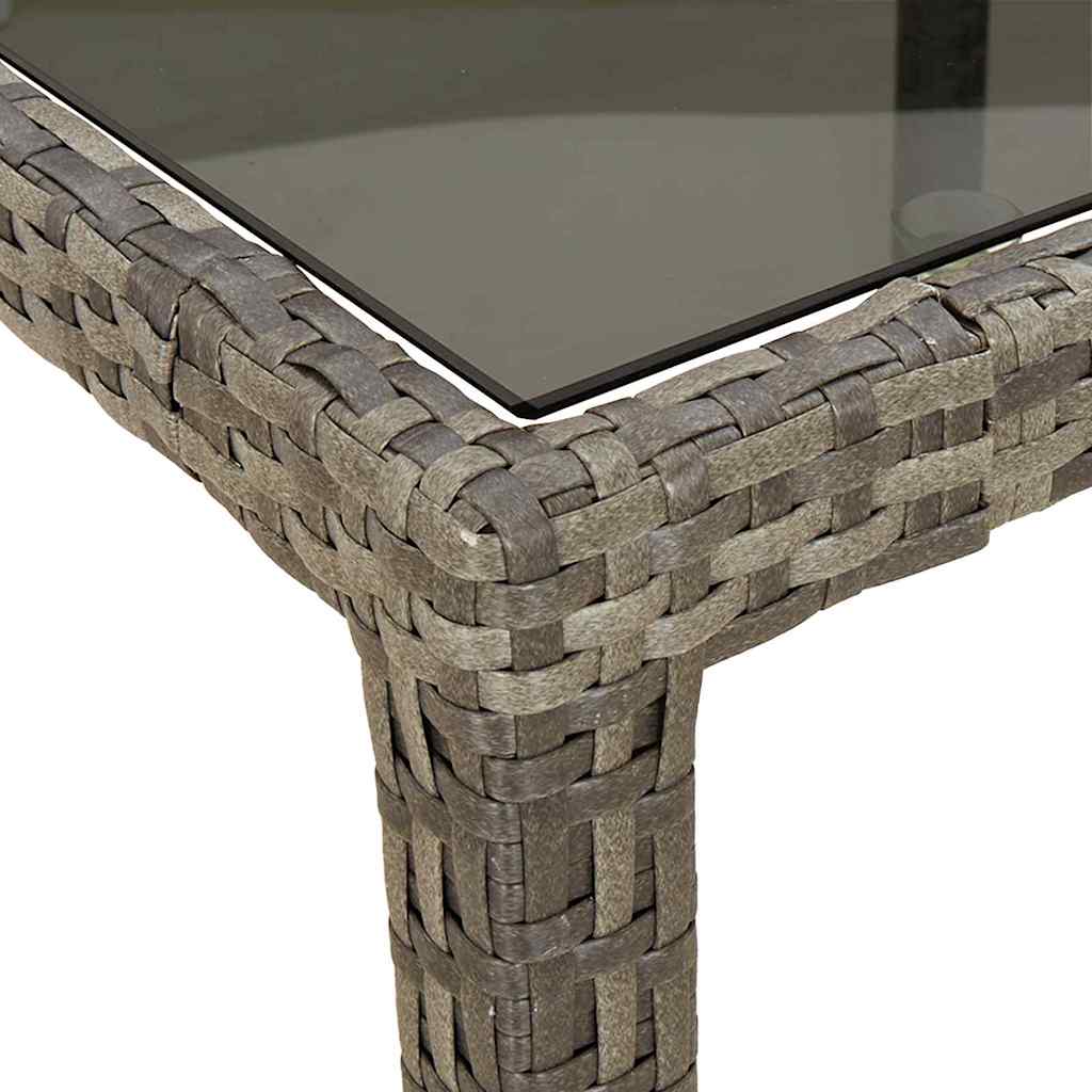 Kerti Asztal Szürke 150 x 90 x 75 cm polirattan