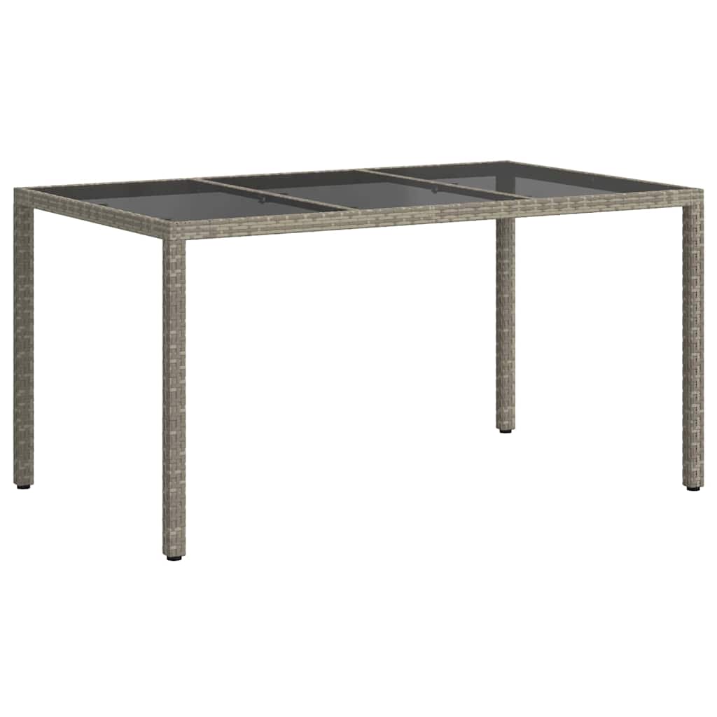 Kerti Asztal Szürke 150 x 90 x 75 cm polirattan