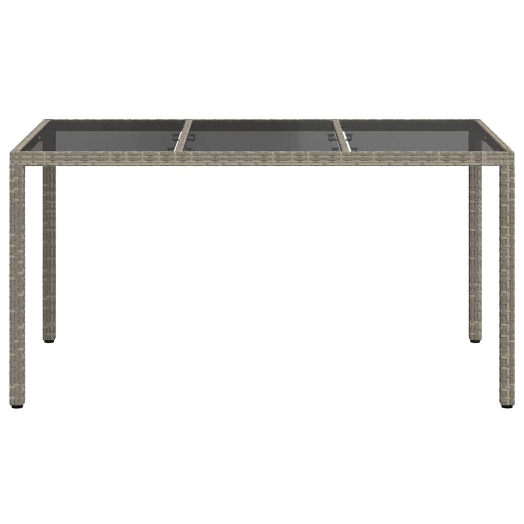 Kerti Asztal Szürke 150 x 90 x 75 cm polirattan