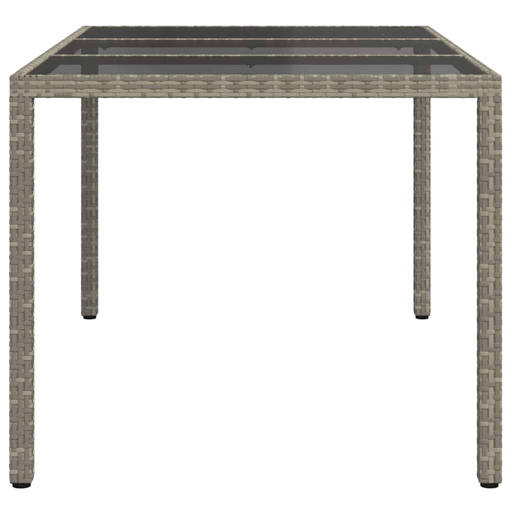 Kerti Asztal Szürke 150 x 90 x 75 cm polirattan