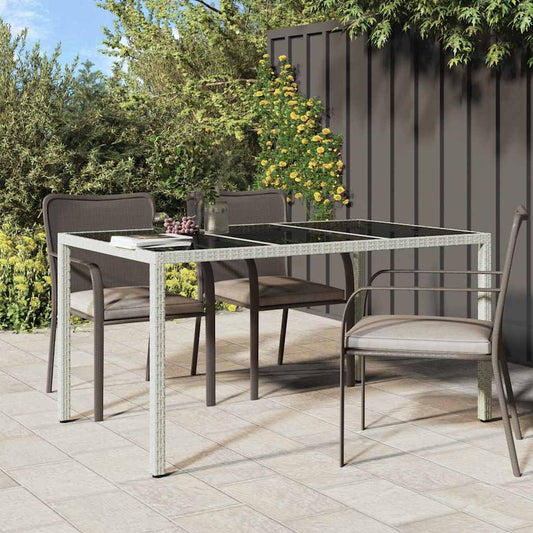 Kerti Étkezőasztal Fehér 150 x 90 x 75 cm polirattan