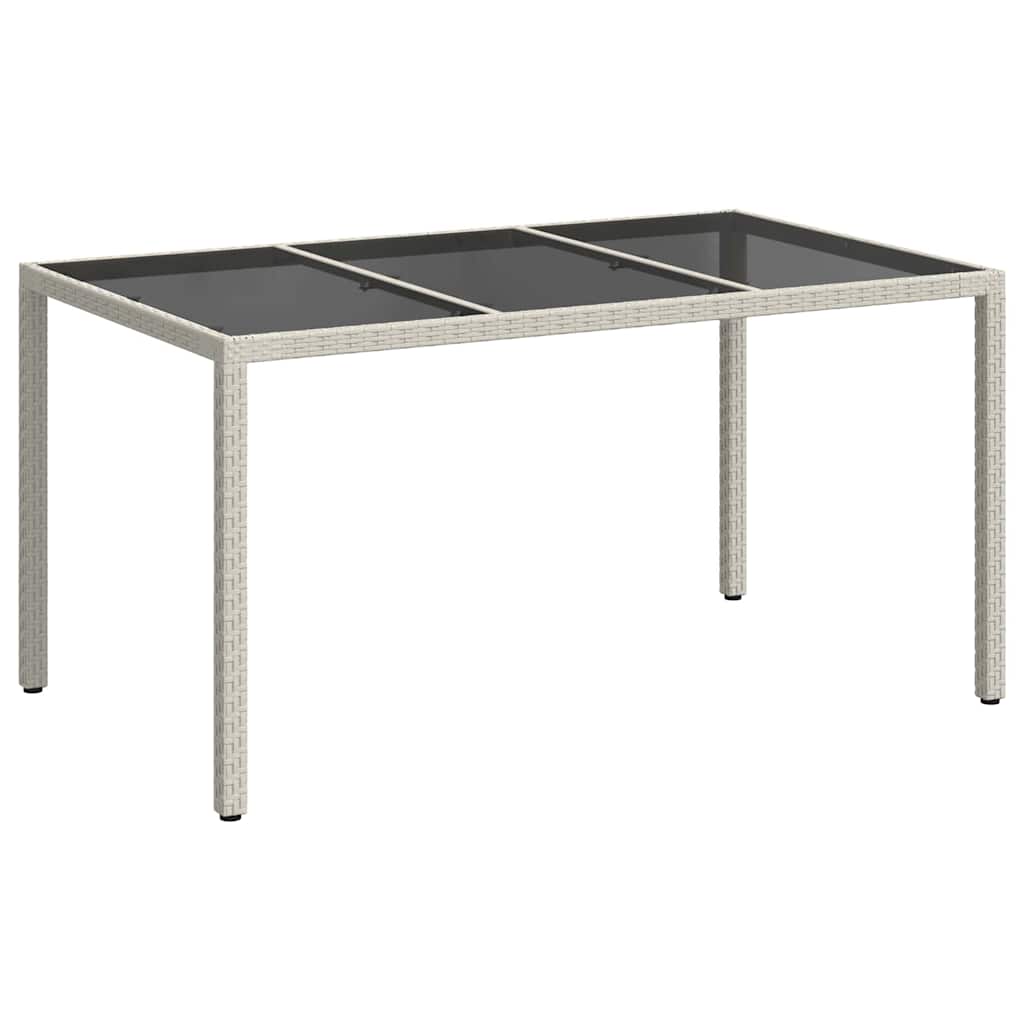 Kerti Étkezőasztal Fehér 150 x 90 x 75 cm polirattan
