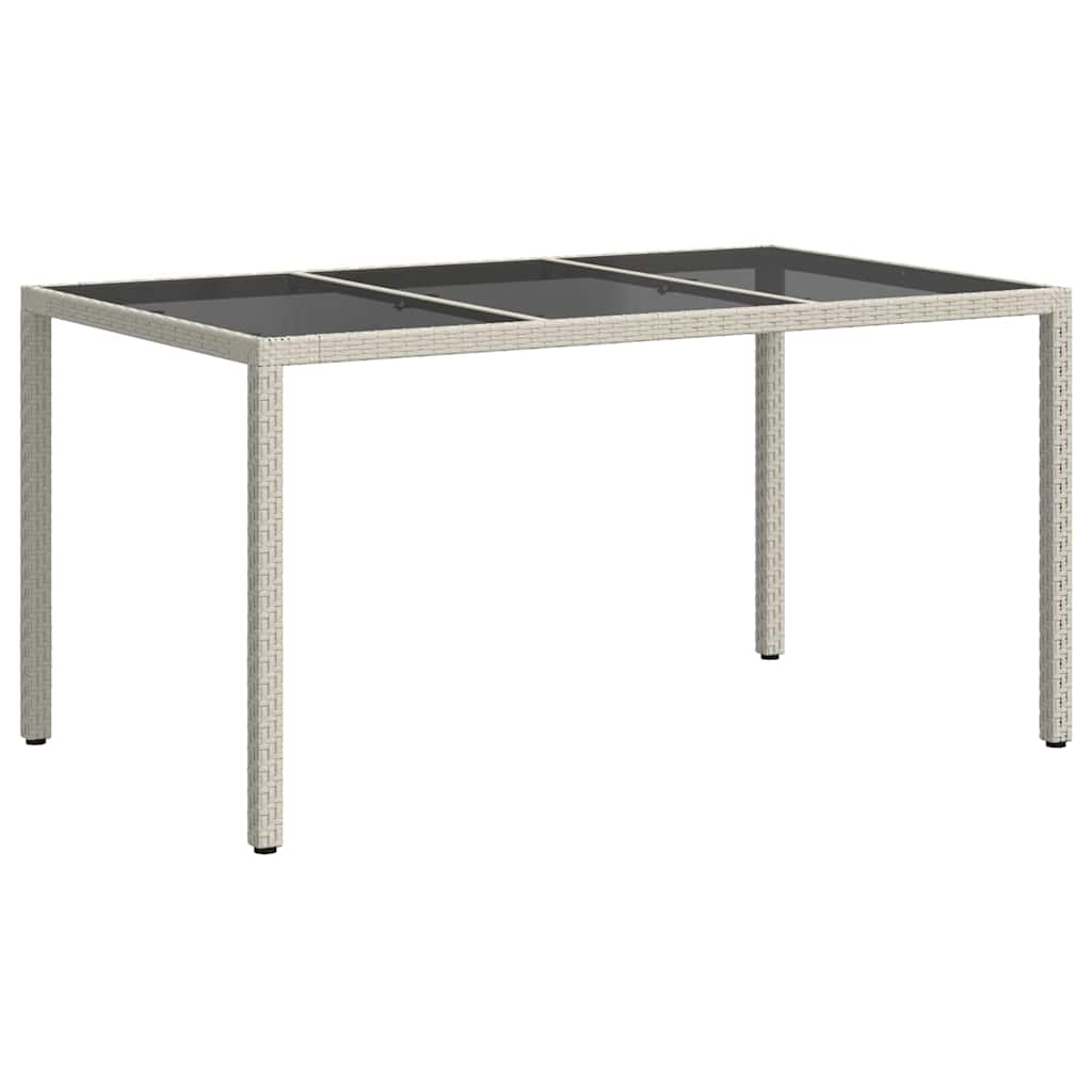 Kerti Étkezőasztal Fehér 150 x 90 x 75 cm polirattan