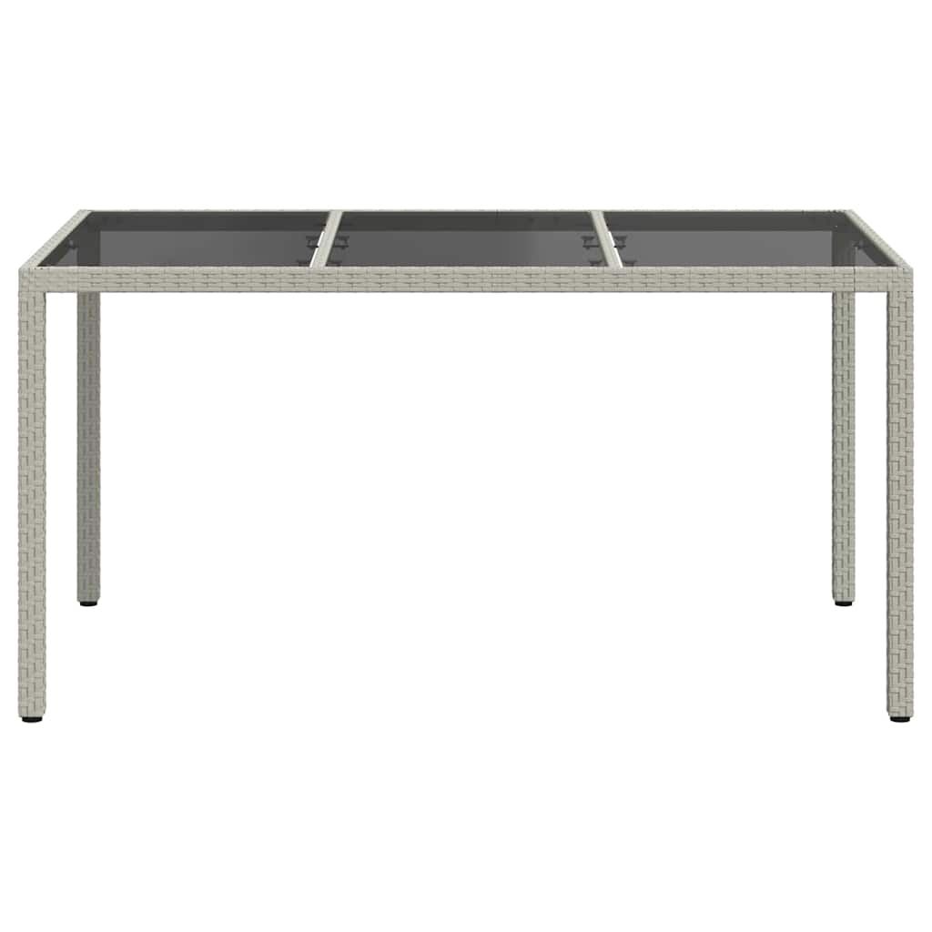 Kerti Étkezőasztal Fehér 150 x 90 x 75 cm polirattan
