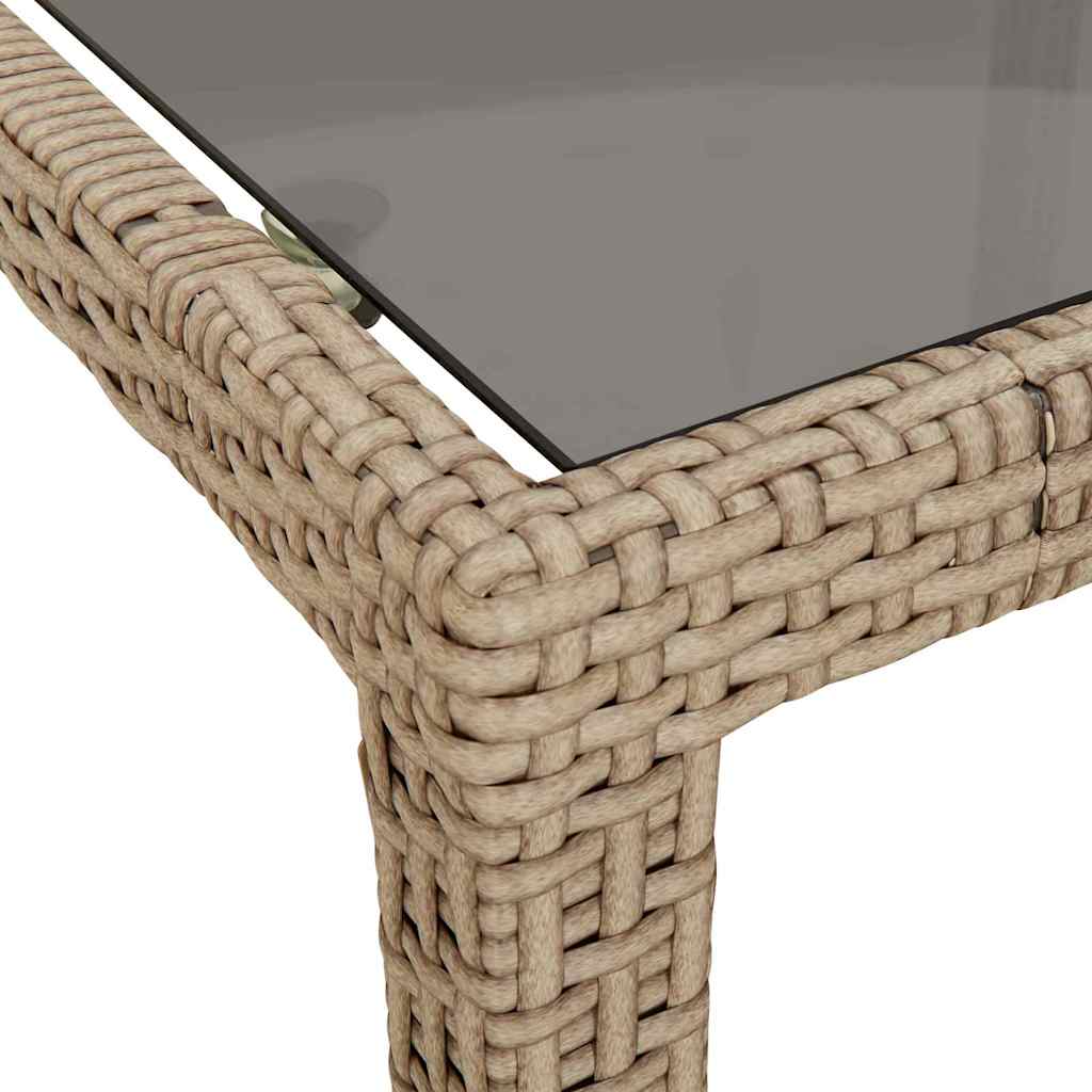 Kerti Asztal Bézs 150 x 90 x 75 cm polirattan
