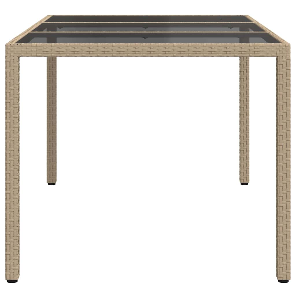 Kerti Asztal Bézs 150 x 90 x 75 cm polirattan