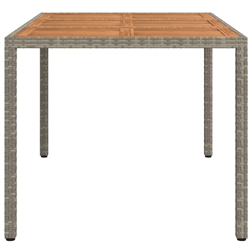 Kerti Étkezőasztal Szürke 150 x 90 x 75 cm polirattan