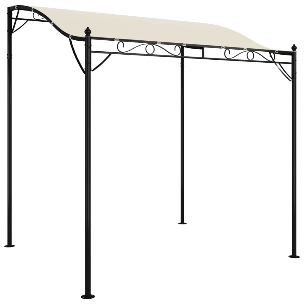 krémszínű szövet és acél pavilon 2 x 2,3 m 180 g/m²