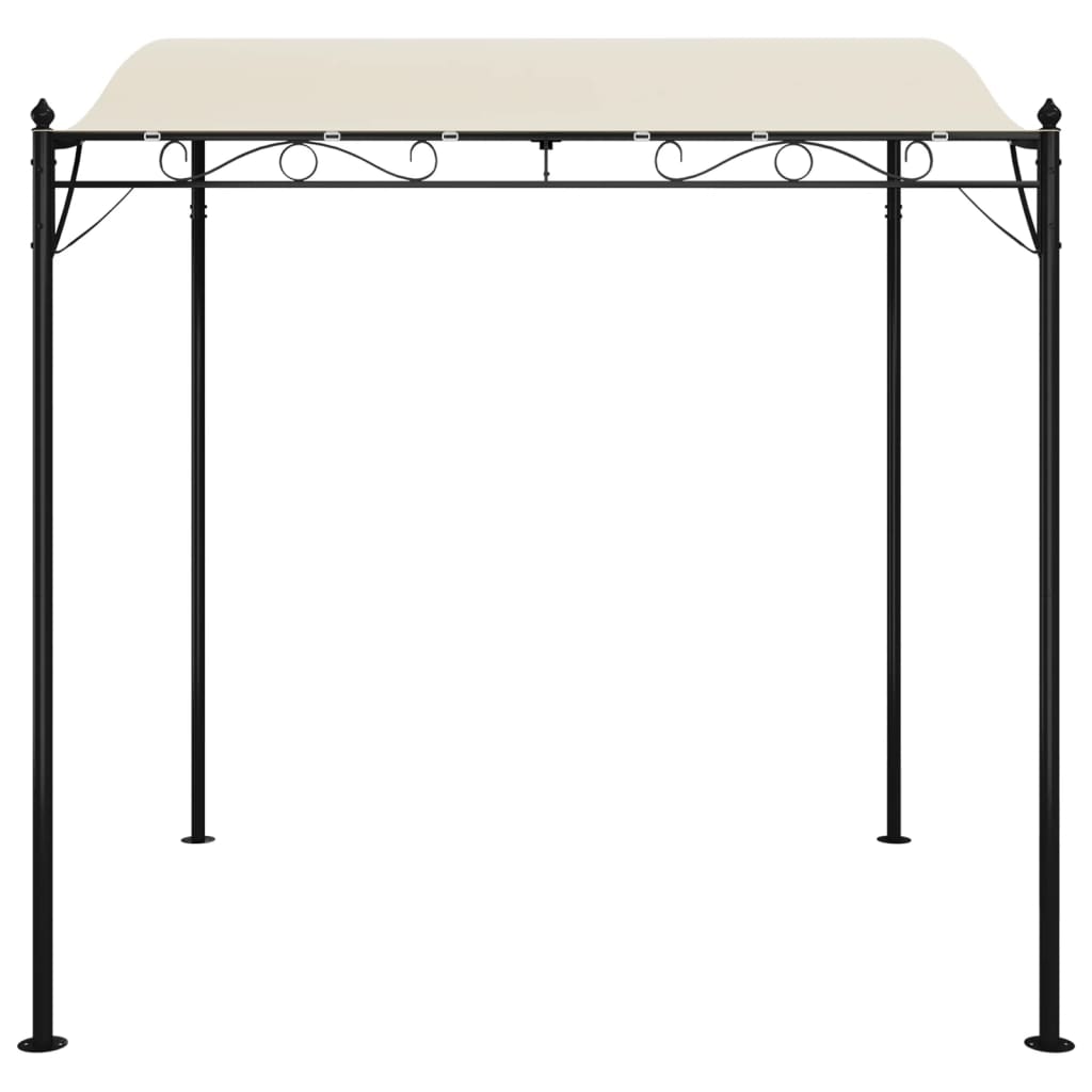 krémszínű szövet és acél pavilon 2 x 2,3 m 180 g/m²
