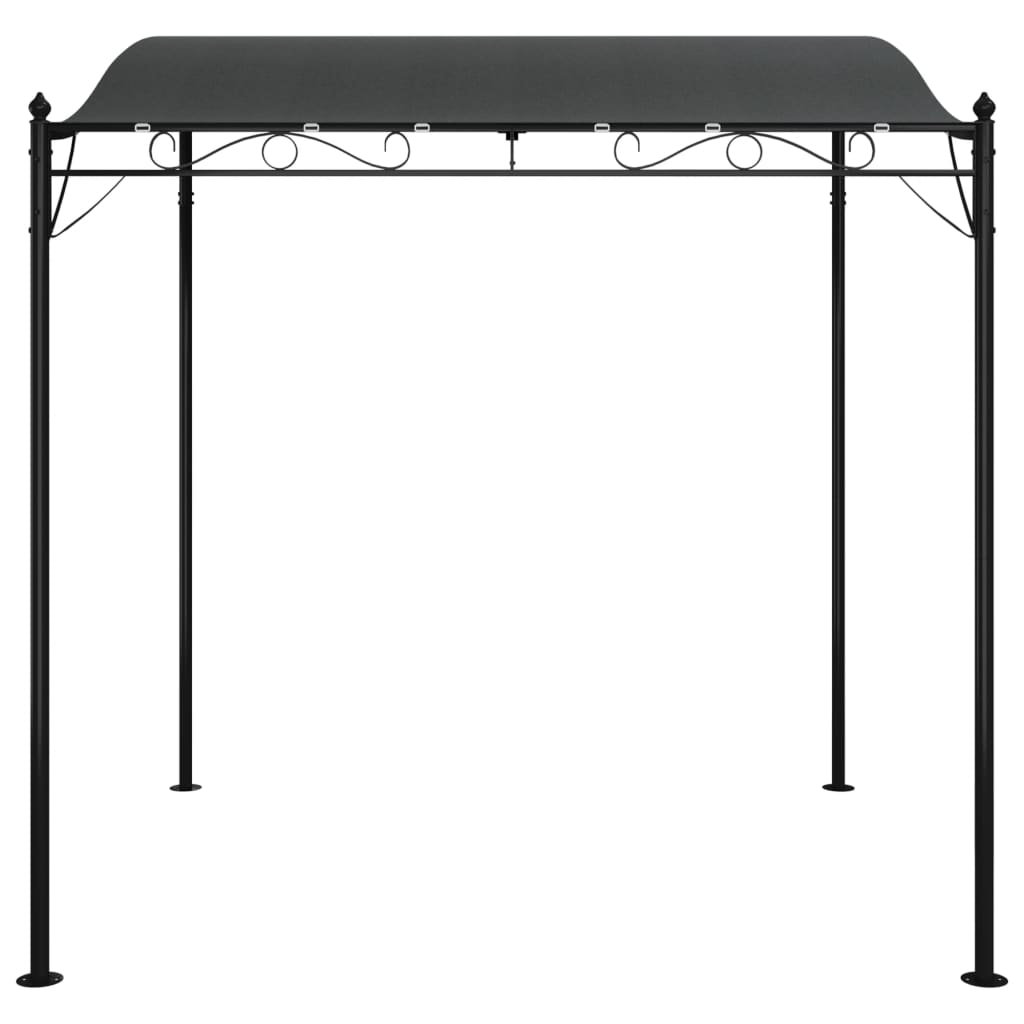 antracitszürke szövet és acél pavilon 2 x 2,3 m 180 g/m²