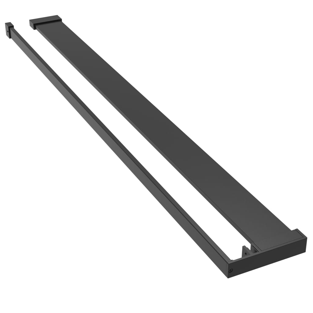 fekete alumínium zuhanypolc walk-in zuhanyfalhoz 80 cm