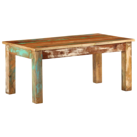 tömör újrahasznosított fa dohányzóasztal 100 x 55 x 45 cm