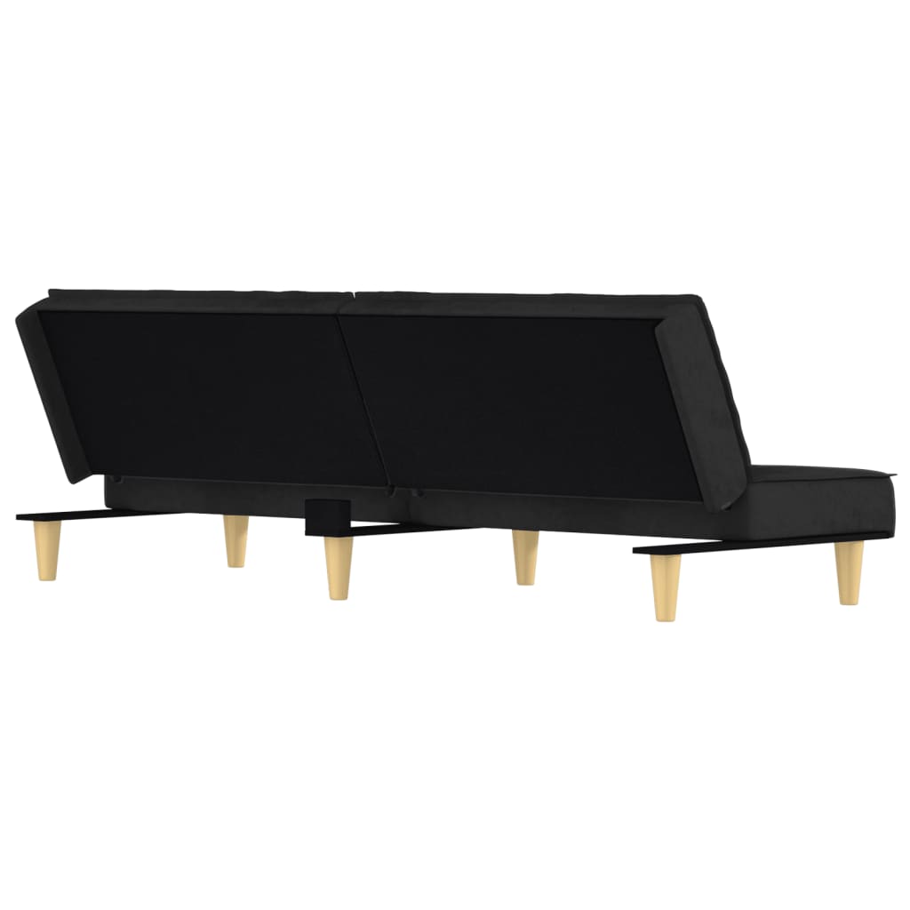 fekete szövet kanapéágy